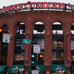 FILE - The Busch Stadium is seen on May 4, 2021, in St. Louis. (AP Photo/Jeff Roberson, File)
