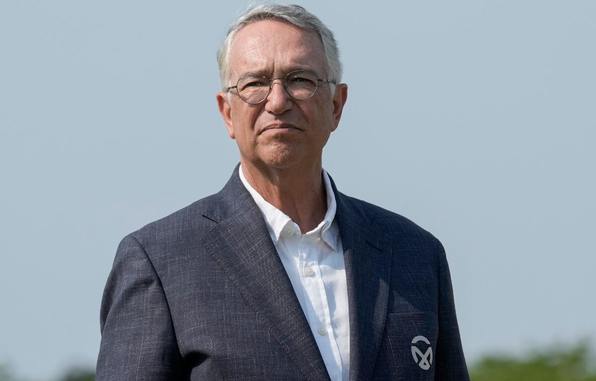 FILE - Mexican businessman Ricardo Salinas Pliego, founder and chairman of Grupo Salinas, looks on during the Mexico Open golf tournament awards ceremony in Puerto Vallarta, Mexico, April 30, 2023. (AP Photo/Moises Castillo, File)