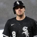 FILE - Chicago White Sox's Kyle Teel looks on during the eighth inning of a baseball game against the Washington Nationals, Sept. 27, 2025, in Washington. (AP Photo/Daniel Kucin Jr., file)
