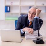 A frustrated executive