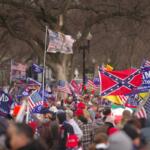 WASHINGTON, DC - January 6, 2021: Supporters of U.S. President Donald Trump gather on the National Mall for the "Stop the Steal" rally.