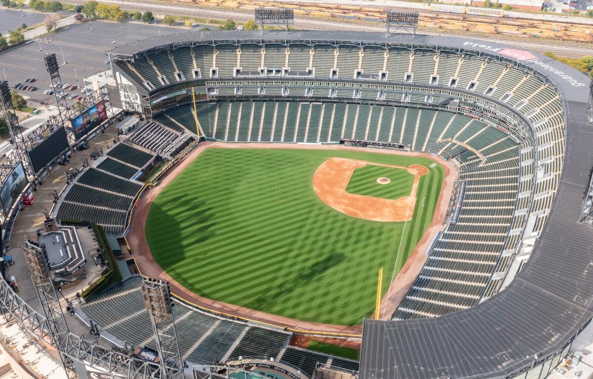 Rate Field in Chicago, home of the Chicago White Sox.