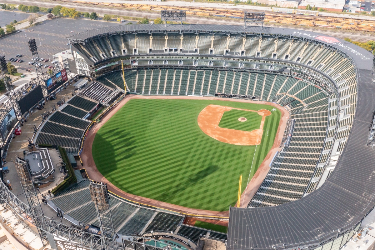 Rate Field in Chicago, home of the Chicago White Sox.