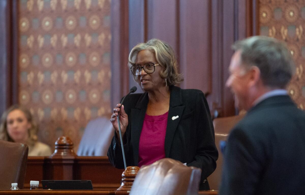 Sen. Doris Turner, D-Springfield, speaks on the Senate floor on May 29, 2026. (Capitol News Illinois photo by Jerry Nowicki)
