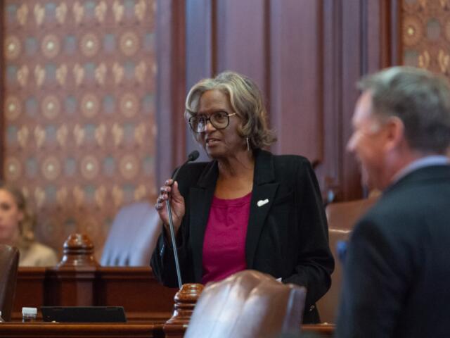 Sen. Doris Turner, D-Springfield, speaks on the Senate floor on May 29, 2026. (Capitol News Illinois photo by Jerry Nowicki)