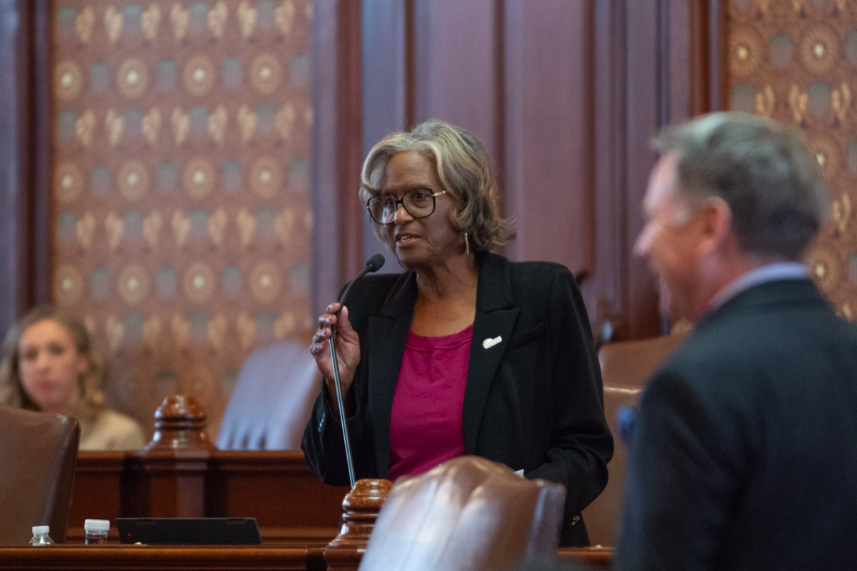 Sen. Doris Turner, D-Springfield, speaks on the Senate floor on May 29, 2026. (Capitol News Illinois photo by Jerry Nowicki)