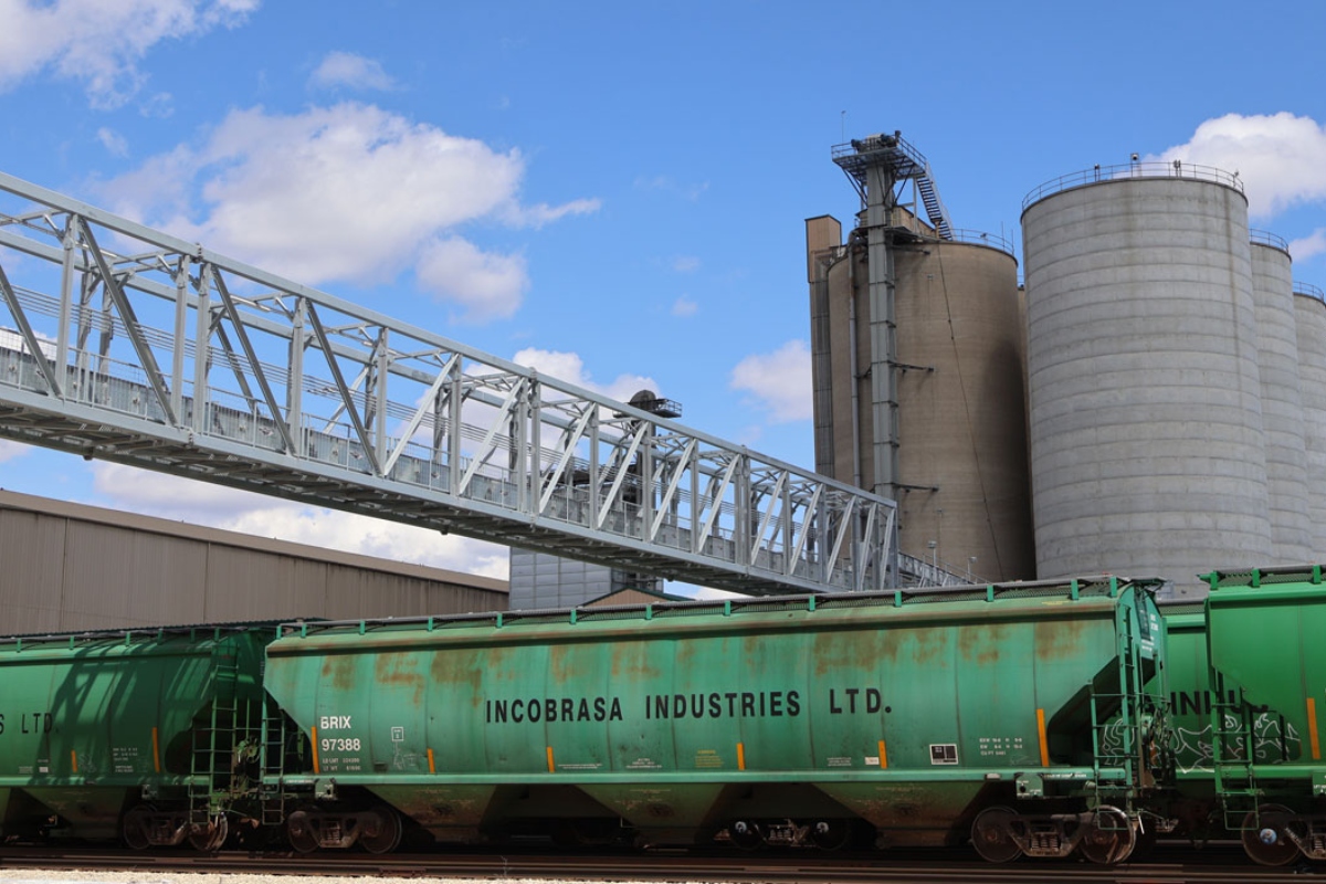 Incobrasa Industries in Gilman, Illinois, is expecting to open its new processing facilities on June 17. (Medill Illinois News Bureau photo by Naomi Taxay)