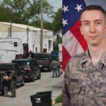 Police raided the Harrisburg, right, in May 2024 after customs officials in New York intercepted a package addressed to him that prosecutors said contained two silencers.
