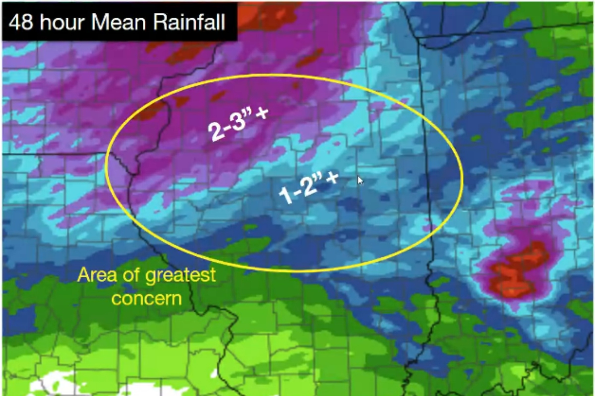 Heavy rain is possible Wednesday and Thursday, according to the National Weather Service.