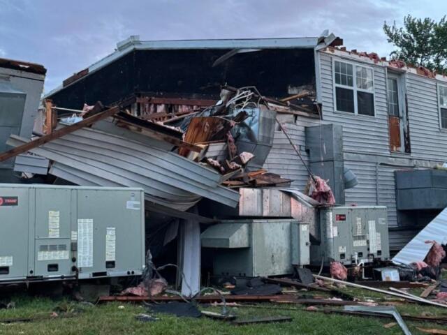 The Animal Protective League in Springfield suffered extensive damage from severe weather Wednesday night.