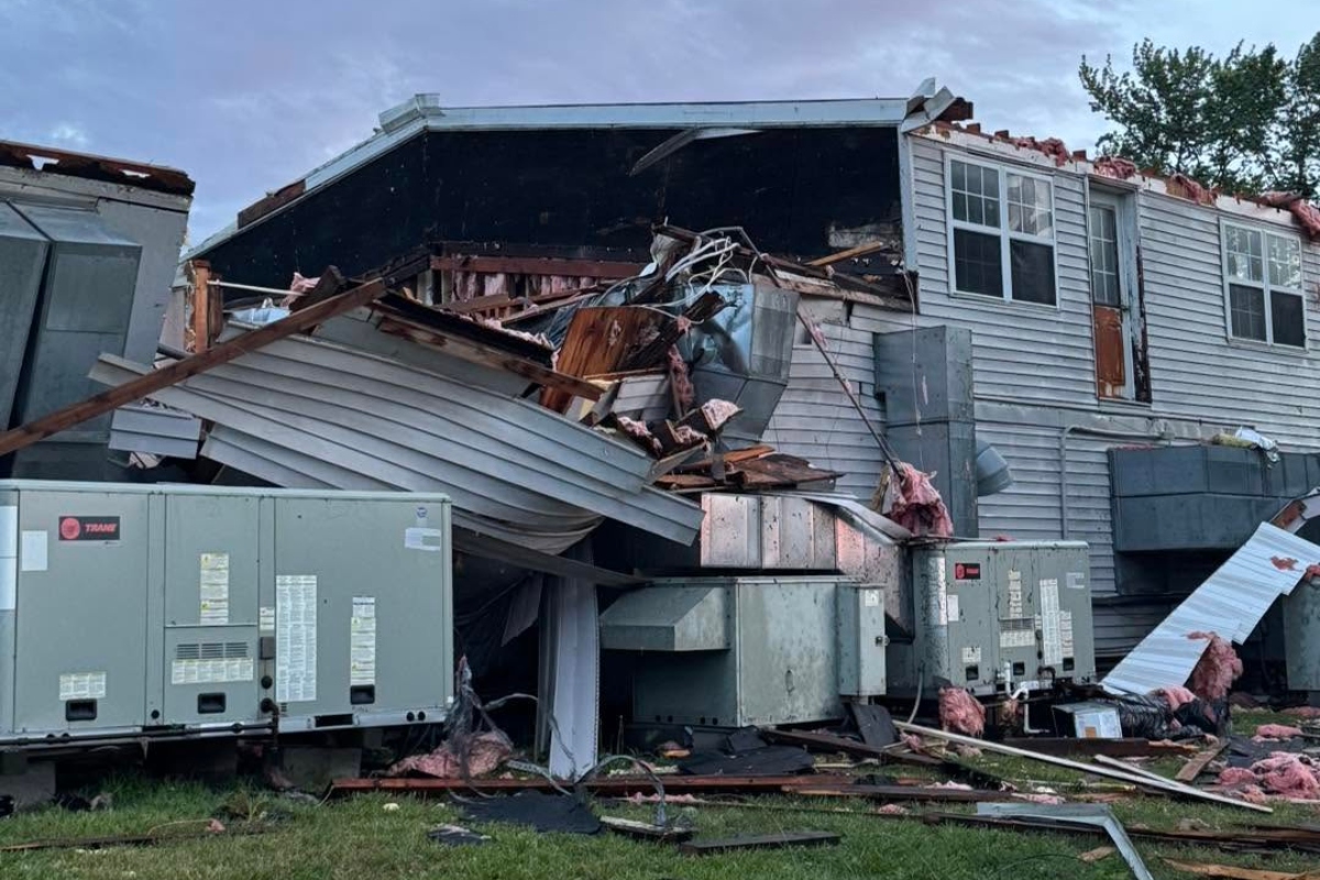 The Animal Protective League in Springfield suffered extensive damage from severe weather Wednesday night.