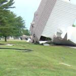 Damage was reported Thursday at Abraham Lincoln Capital Airport.