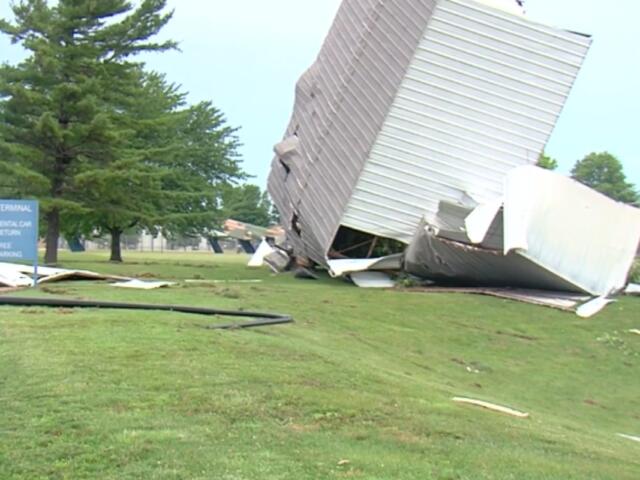 Damage was reported Thursday at Abraham Lincoln Capital Airport.