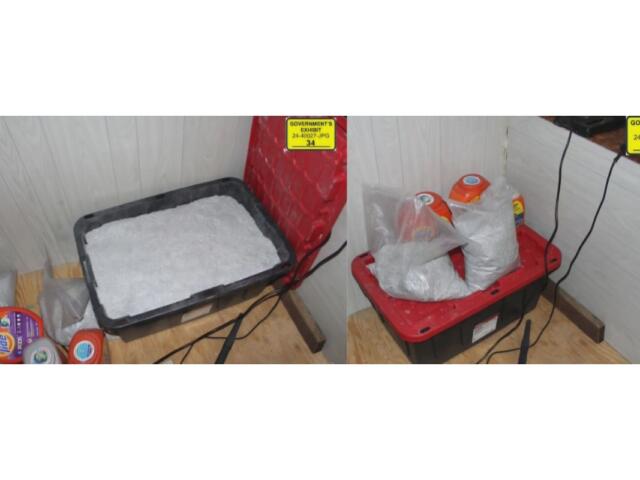 Among the items seized during a May 2024 search of his home were nearly 80 pounds of aluminum shavings, which prosectors said were produced during the machining of firearm components. (Photo provided by U.S. Attorney’s Office, Southern District of Illinois)