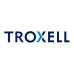 TROXELL logo in bold navy letters with a teal X in the center