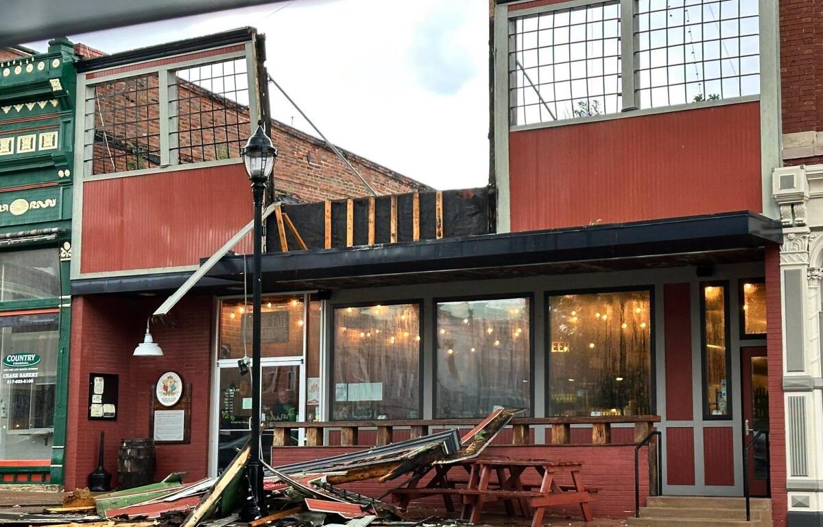 Hand of Fate Brewing Company in Petersburg sustained damage following severe weather Wednesday, June 17.