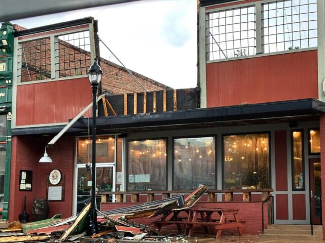 Hand of Fate Brewing Company in Petersburg sustained damage following severe weather Wednesday, June 17.