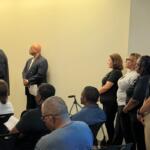 Members of the Springfield NAACP and "The Outlet" speak to the District 186 School Board Monday night.