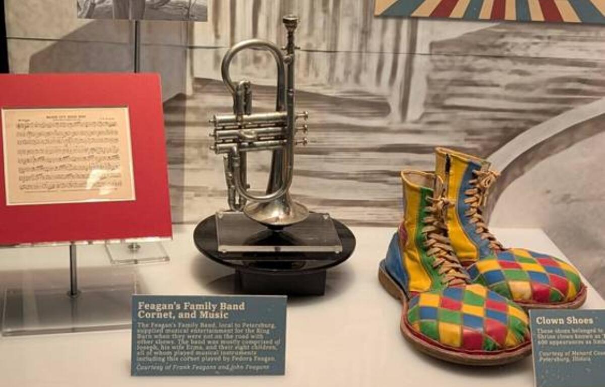 Some of the artifacts tied to the history of the circus in Petersburg that will be on display at the Abraham Lincoln Presidential Library and Museum.