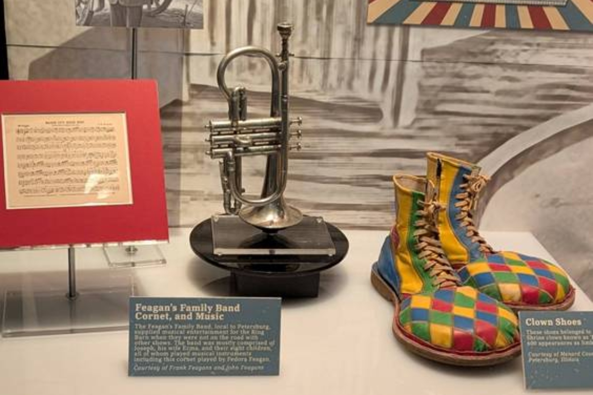 Some of the artifacts tied to the history of the circus in Petersburg that will be on display at the Abraham Lincoln Presidential Library and Museum.