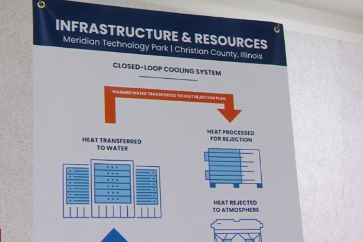 A data center is planned for the Christian County area.