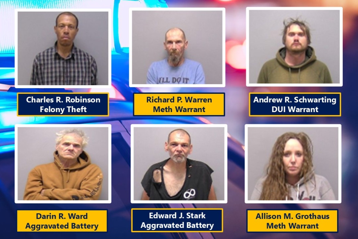 Sangamon and Menard County Crime Stoppers say these six suspects are wanted for various offenses.