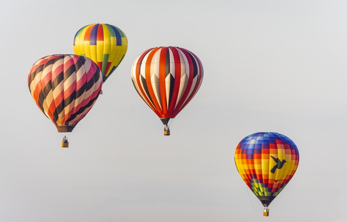 Hot-air balloons fly in Central Illinois.