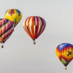 Hot-air balloons fly in Central Illinois.