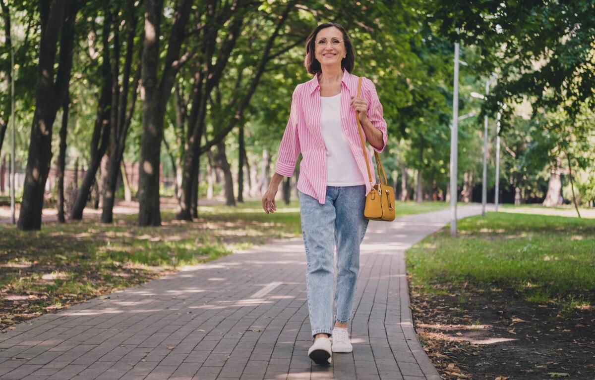 A woman walking