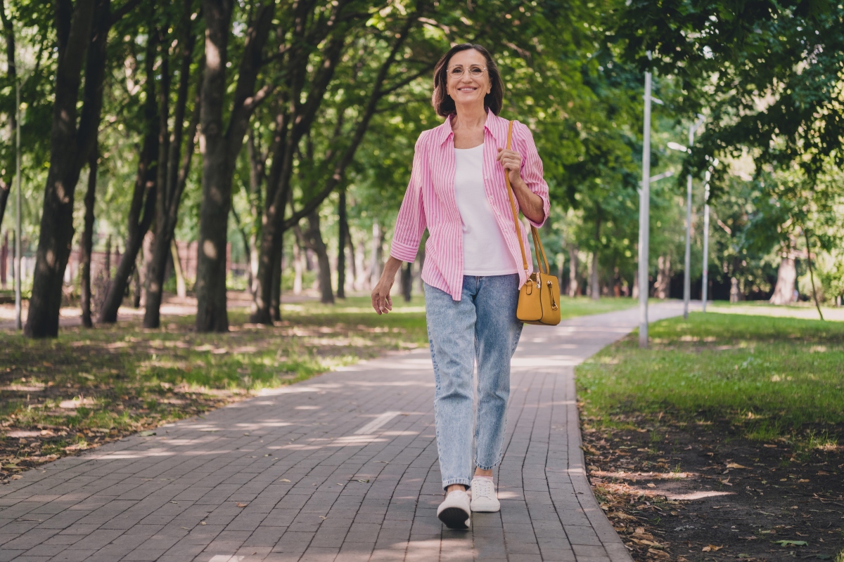 A woman walking