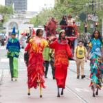 San Francisco, CA - June 10, 2023: Participants in Juneteenth Parade to commemorate the emancipation of enslaved Black Americans and celebrate African American culture and contributions.