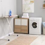 A laundry room in a home.