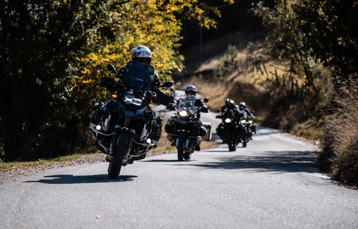 A group of motorcycle riders