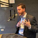 Collin Corbett, candidate for Illinois Governor, speaks at the WTAX Studios.