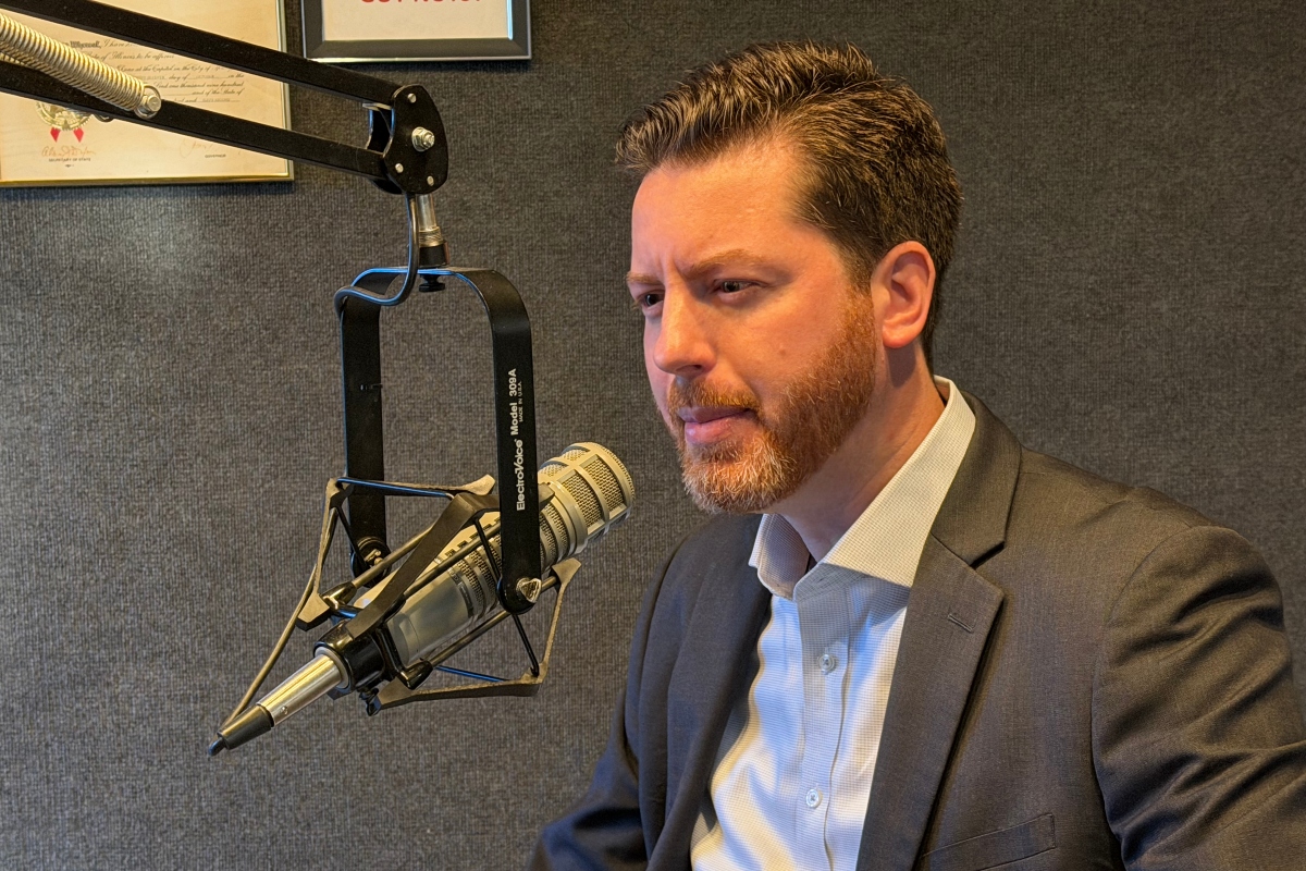 Collin Corbett, independent candidate for Illinois Governor, speaks July 10, 2026 on the WTAX Morning Newswatch.
