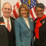 Diane Harris, right, Republican candidate for Illinois Secretary of State, is seen in this photo with now-former Illinois Republican Party Chair Kathy Salvi, and Springfield's Don Tracy, GOP candidate for U.S. Senate.