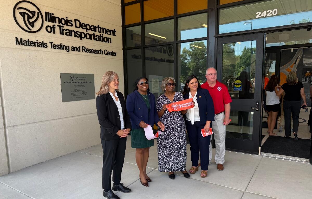 A ribbon was cut Wednesday, July 8, 2026, on the Illinois Department of Transportation's new Materials Testing and Research Center in Springfield.