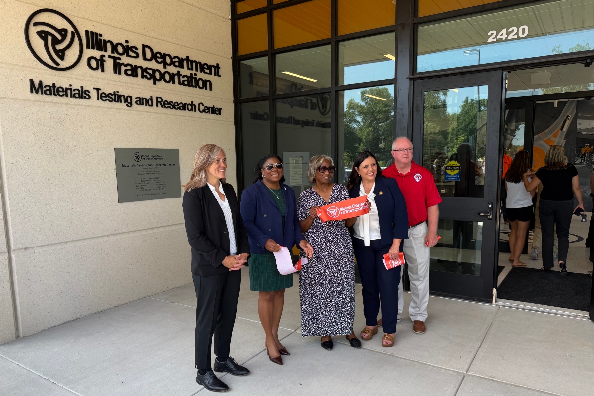 A ribbon was cut Wednesday, July 8, 2026, on the Illinois Department of Transportation's new Materials Testing and Research Center in Springfield.