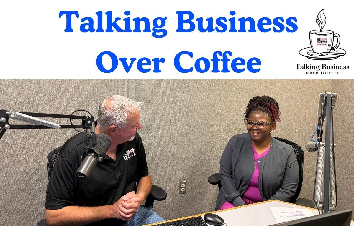 Capitol Media Group VP/GM Chris Bullock talks with Marilyn Ware of Bodacious Beauty Barr.
