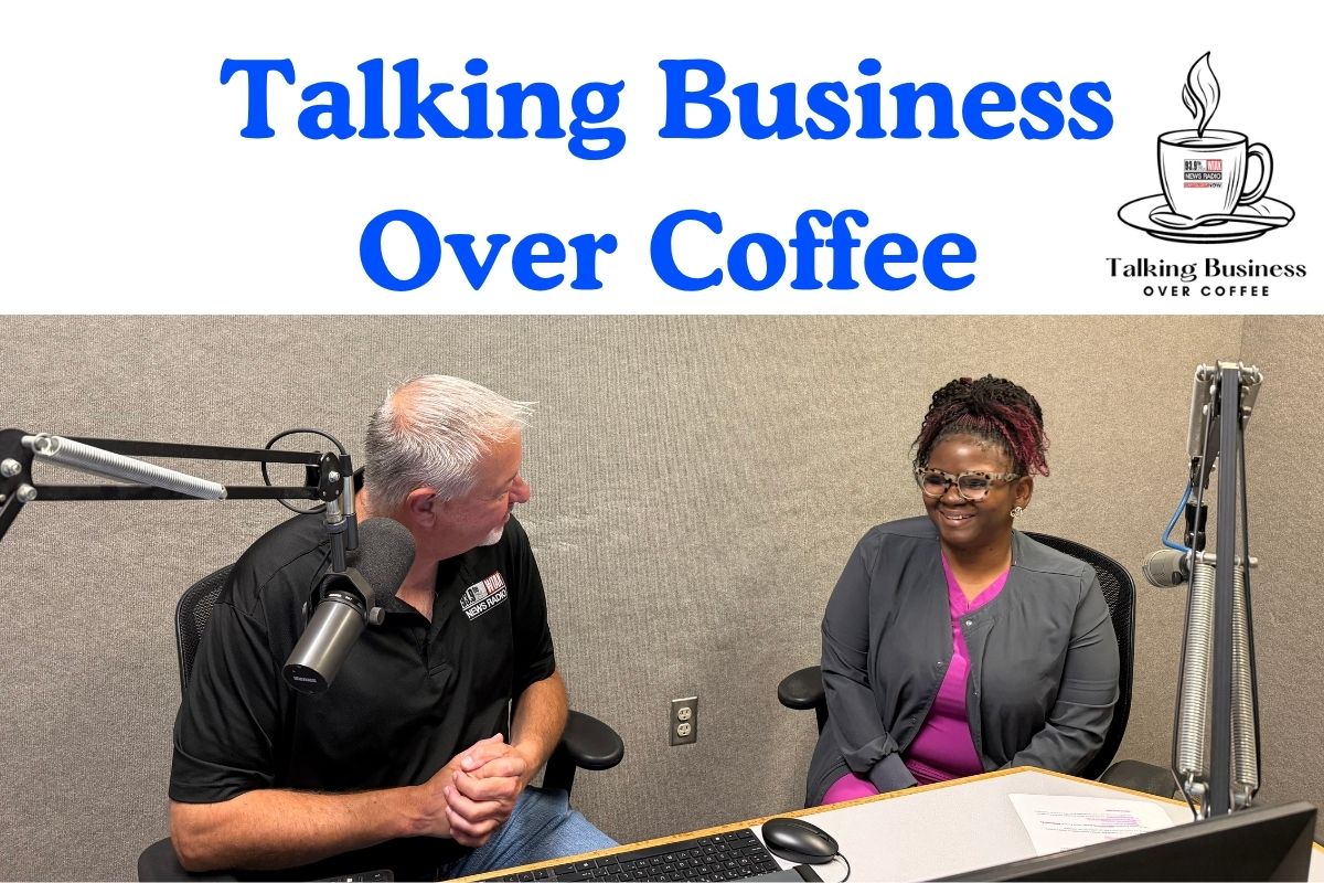 Capitol Media Group VP/GM Chris Bullock talks with Marilyn Ware of Bodacious Beauty Barr.