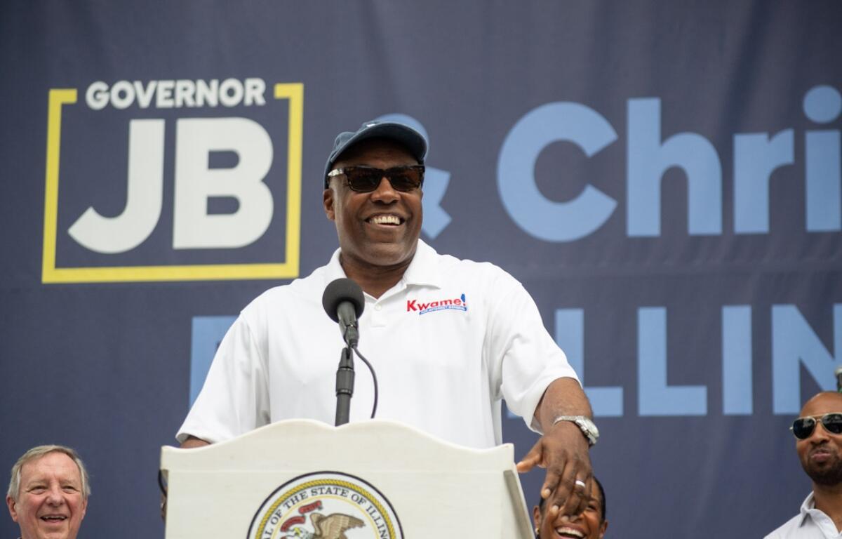 Illinois Attorney General Kwame Raoul at the Illinois State Fair in August 2026. (Capitol News Illinois photo by Jerry Nowicki)