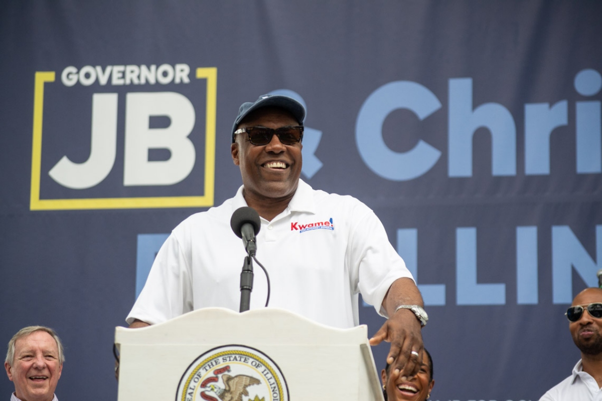 Illinois Attorney General Kwame Raoul at the Illinois State Fair in August 2026. (Capitol News Illinois photo by Jerry Nowicki)