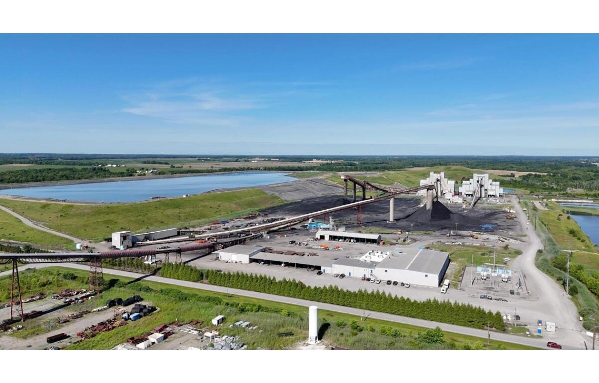 An aerial view of Sugar Camp mine in Franklin County. (Photo provided by Prairie Rivers Network)