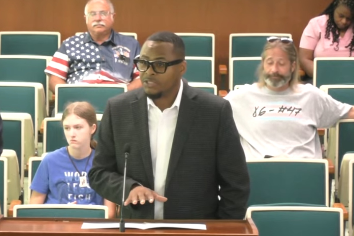 Aaron Batiste of Republic Services speaks Tuesday, August 18, 2026, to the Springfield City Council.