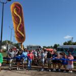 A ribbon-cutting was held Saturday, August 22, for the new Cozy Dog monument that's part of the Route 66 Experience at the Illinois State Fairgrounds.