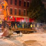 City Water, Light, and Power crews work to fix a water main break in downtown Springfield Thursday, August 27.