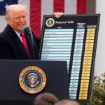 FILE - President Donald Trump speaks during an event to announce new tariffs in the Rose Garden at the White House on April 2, 2025, in Washington. (AP Photo/Mark Schiefelbein, File)