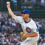 Chicago Cubs starting pitcher Jameson Taillon throws against the Detroit Tigers during the first inning of a baseball game in Chicago, Monday, July 20, 2026. (AP Photo/Nam Y. Huh)