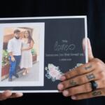 Army Sgt. Hedar Leonel Turcios Juarez holds a picture of himself with with his wife Cristy, who is currently on immigration detention, at home in El Paso, Texas, July 21, 2026. (AP Photo/Ryan Romero)
