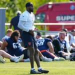 Chicago Bears cornerback Jaylon Johnson works on the field during practice at the team's NFL football training camp, Wednesday, July 29, 2026, in Lake Forest, Ill. (AP Photo/Nam Y. Huh)